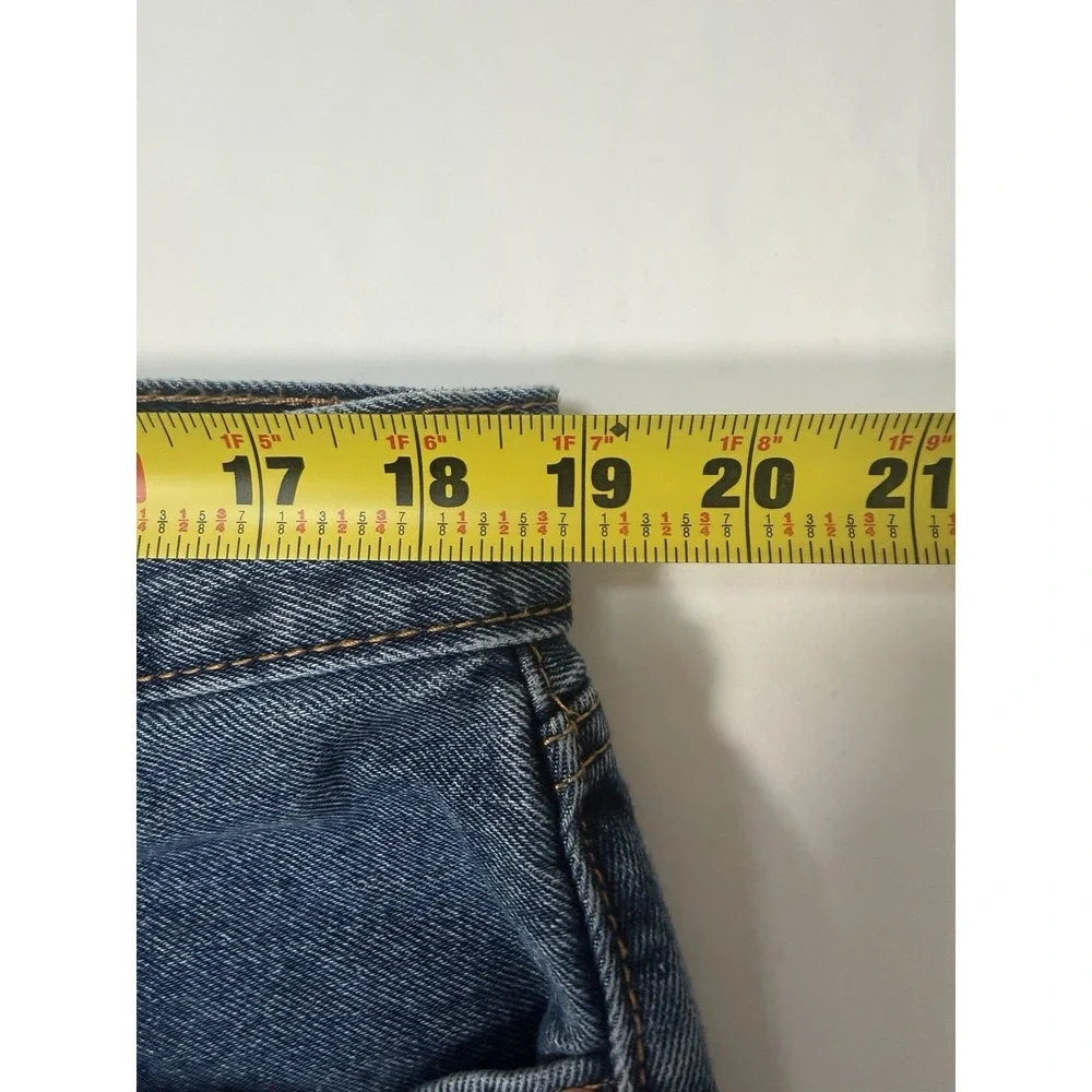 Levi's 505 Regular Fit Jeans Mens 38x32 Blue Straight Leg Denim Pants Red Tab